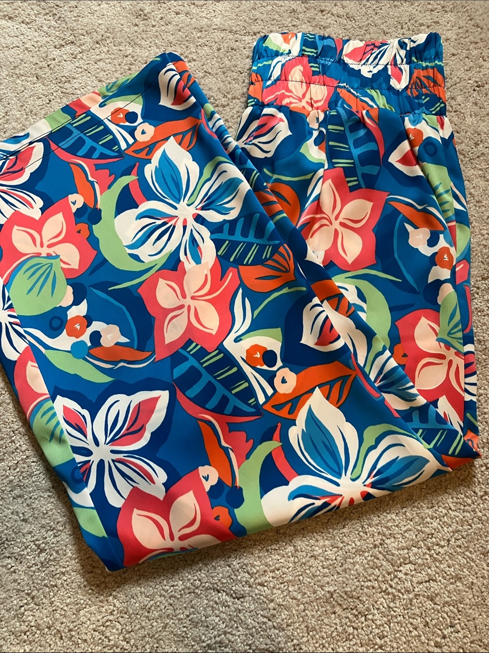 Sincerely Jules Tropical Wide Leg Pants L